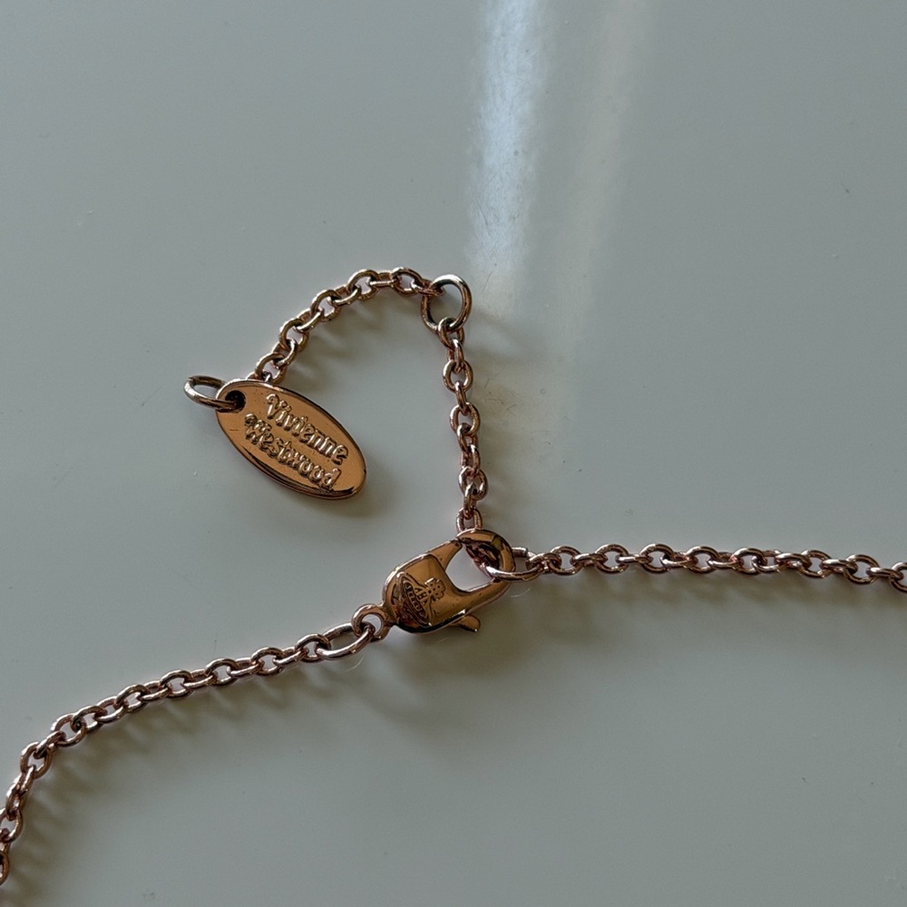 Vivienne Westwood Rose Gold Orb Pendant with Crystal Accents - Picture 3 of 5